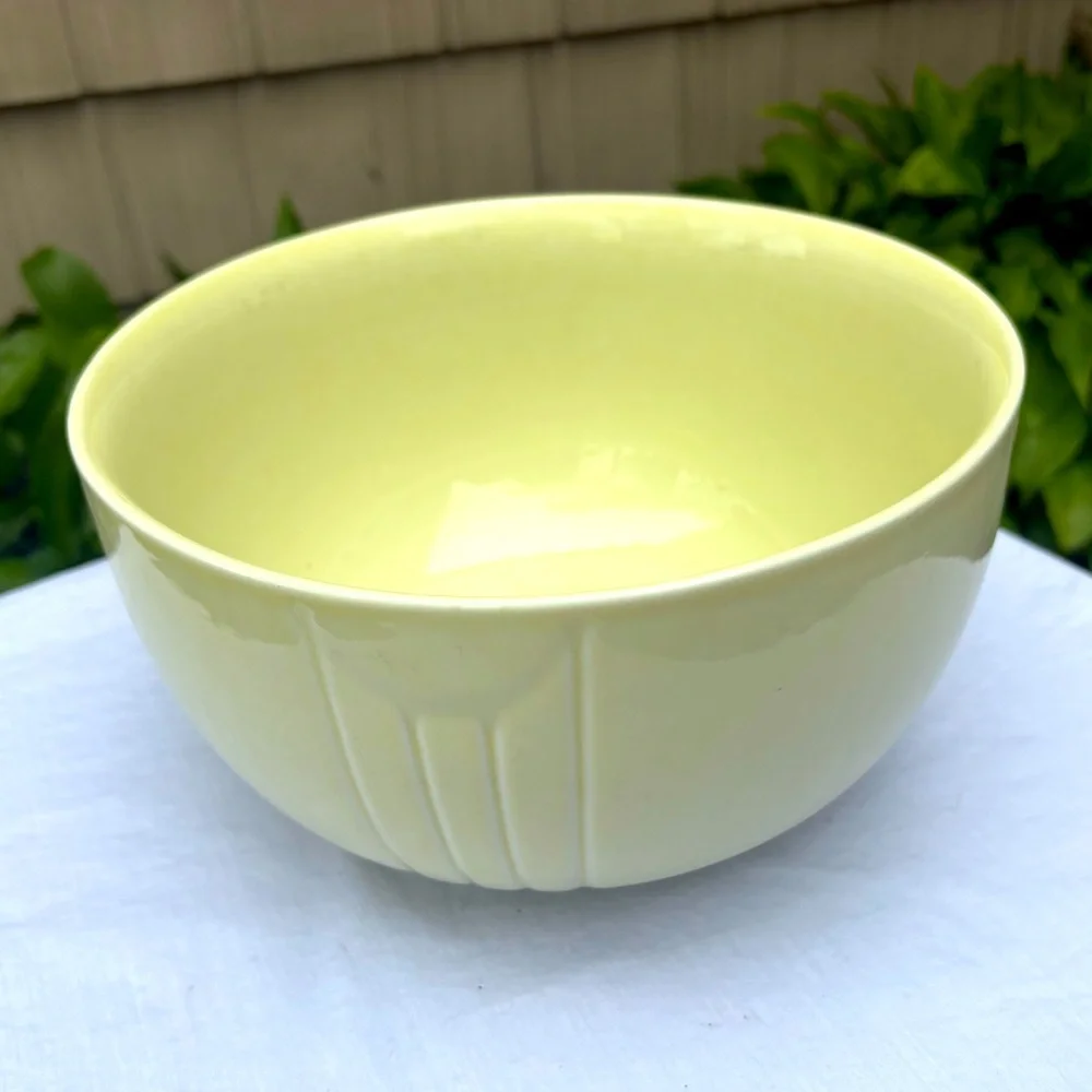 Vintage Large Ceramic Mixing Bowl Yellow